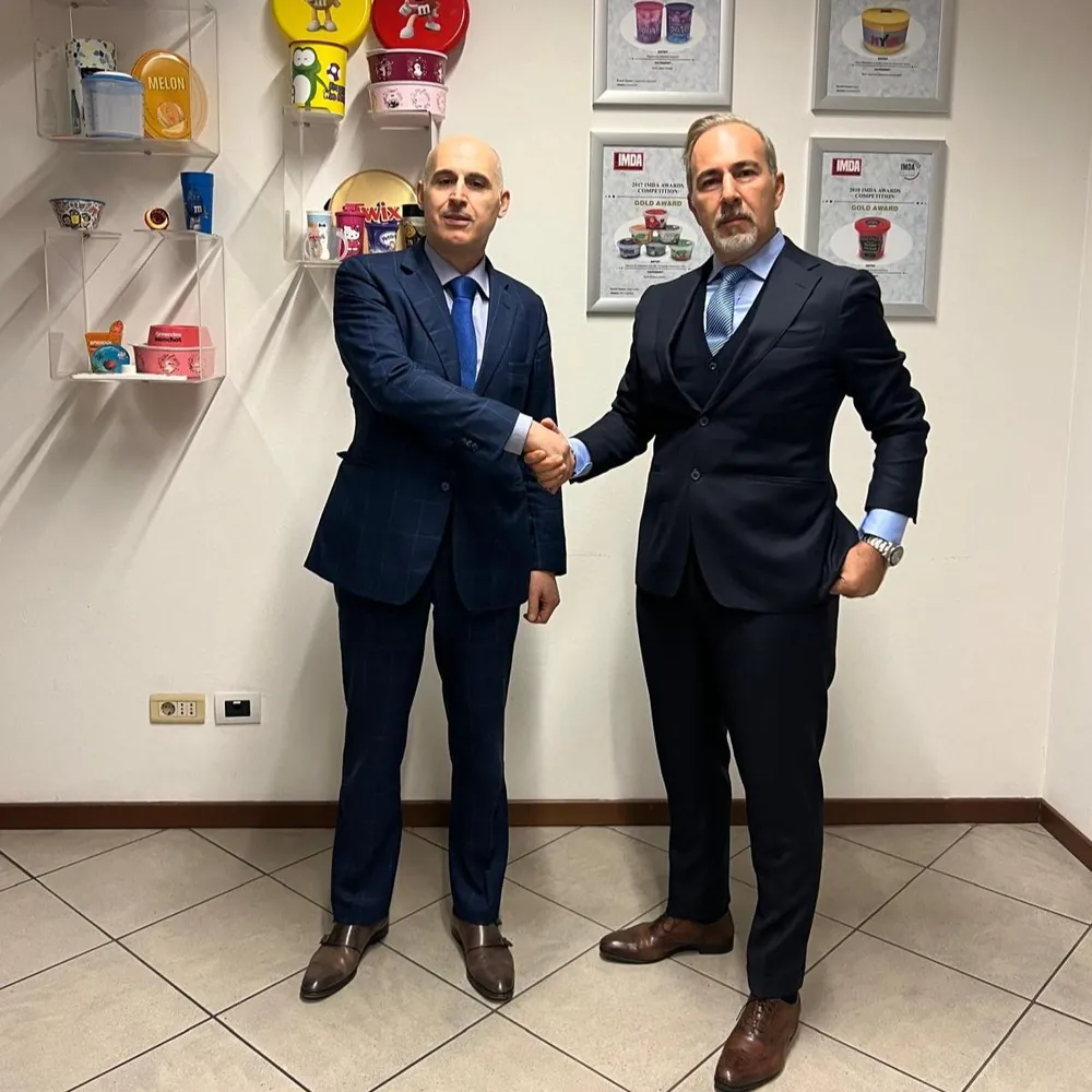 4Labels IML Durable S.r.l. CEO'su Ivan Caldirola ve Corsini Global Holding Yönetim Kurulu Başkanı Enrico Corsini