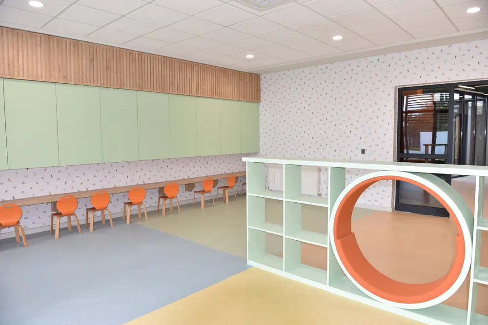 Anaokulundaki konfor ve tasarım, çocukların tüm ihtiyaçları gözetilerek oluşturulmuş