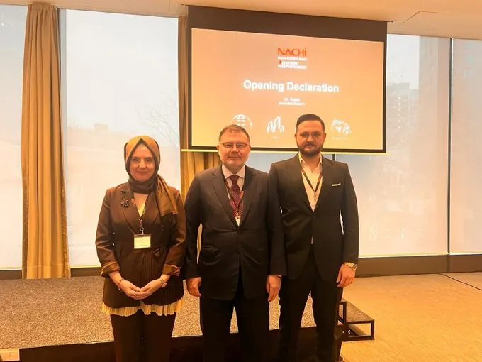 Saygılı Rulman A.Ş Yönetim Kurulu Başkanlığı görevini sürdüren AK Parti İl Başkanı Bilal Saygılı oğlu Ubeyde ve kız kardeşi Gülnihal Saygılı ile birlikte Japon rulman devi NACHI’nin Almanya’daki zirvesine katıldı