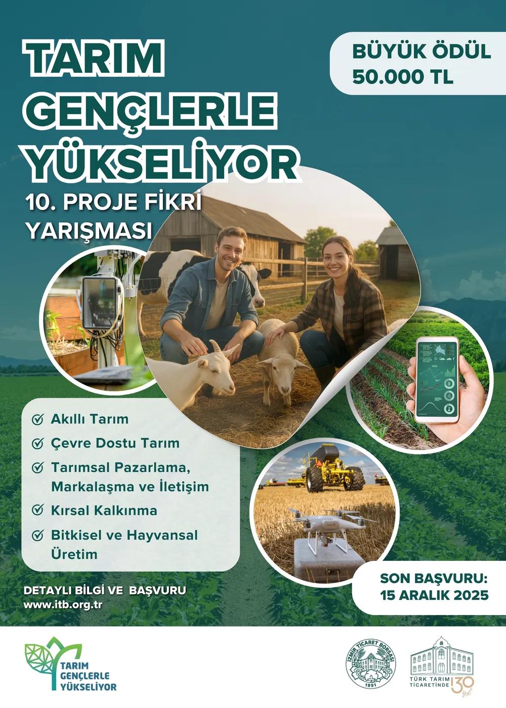Tarım Gençlerle Yükseliyor Fikir Yarışması'nın 10.'sunda büyük ödül 50 bin TL olarak belirlendi
