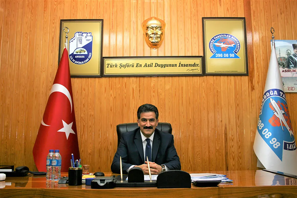 Ankara Esenboğa Taksiciler Kooperatifi Başkanı Hasan Hakan Tuğluk