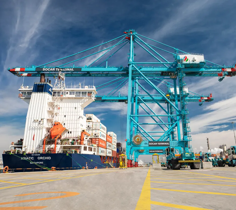 SOCAR Terminal'in Aliağa'daki konteyner limanı, 1,5 milyon TEU kapasiteli